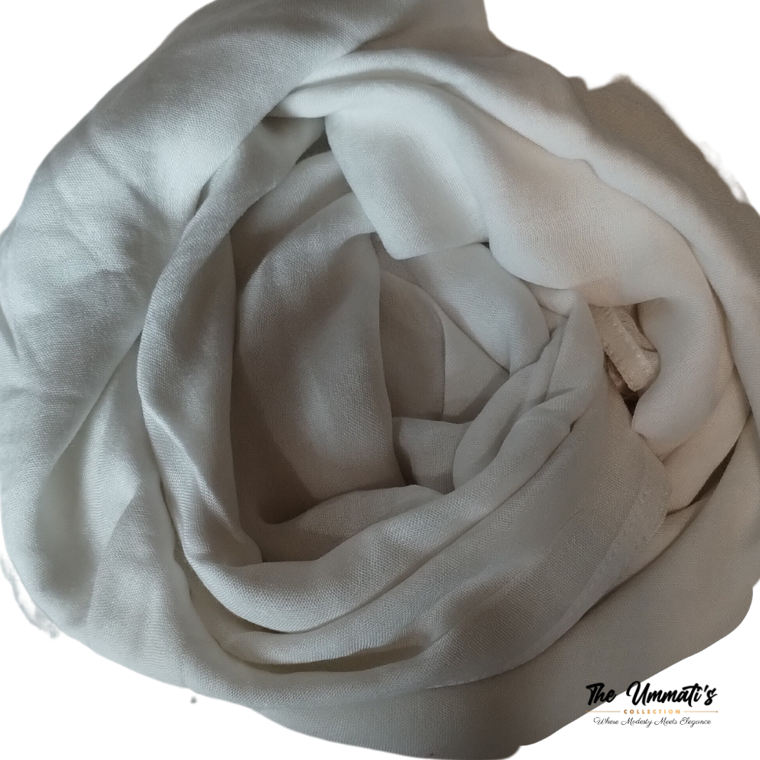Premium Modal Hijab - White