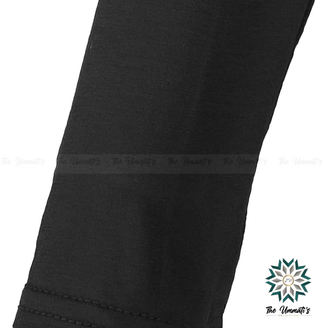 Shoulder Sleeves One Piece - Black