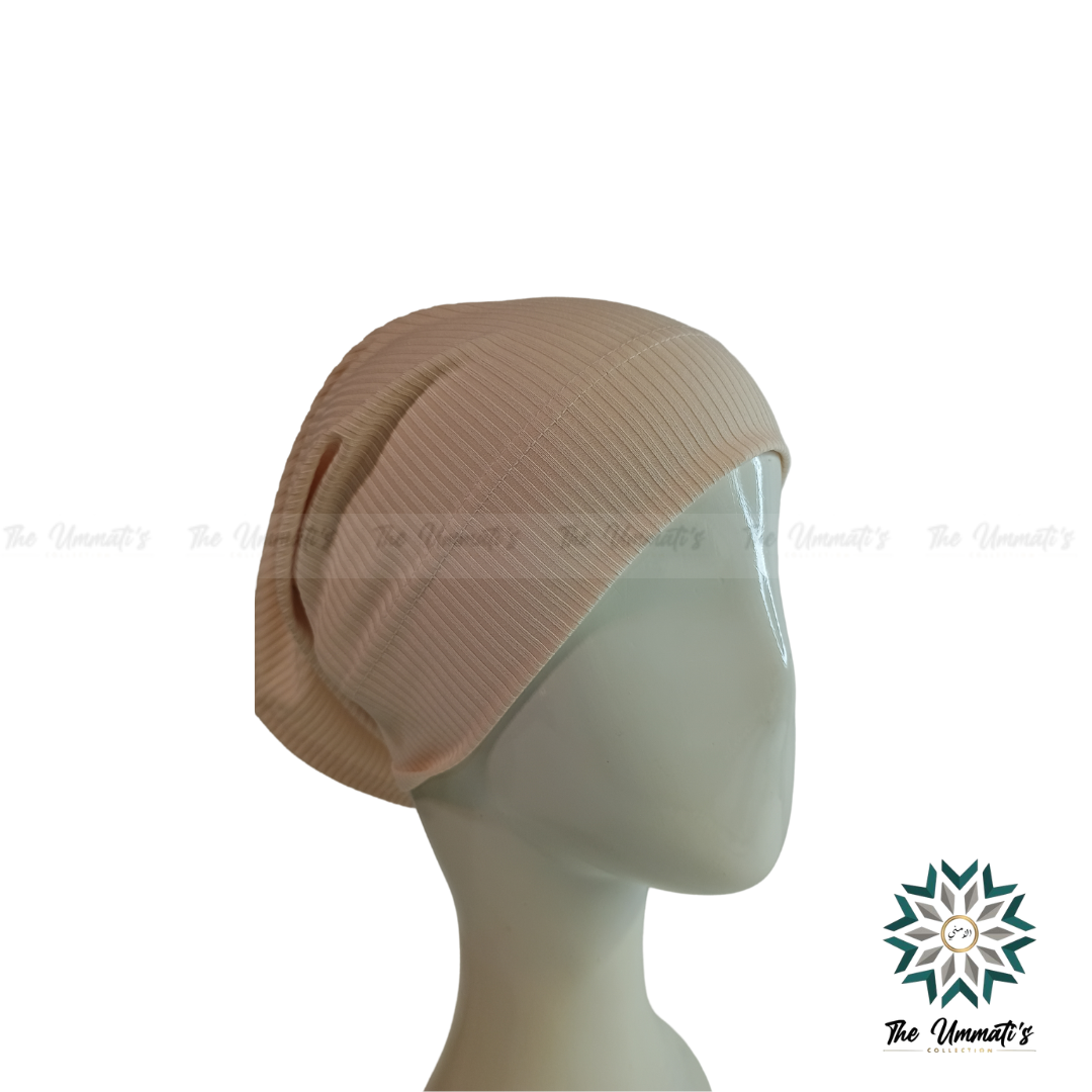 Ribbed Jersey Undercap - Cream
