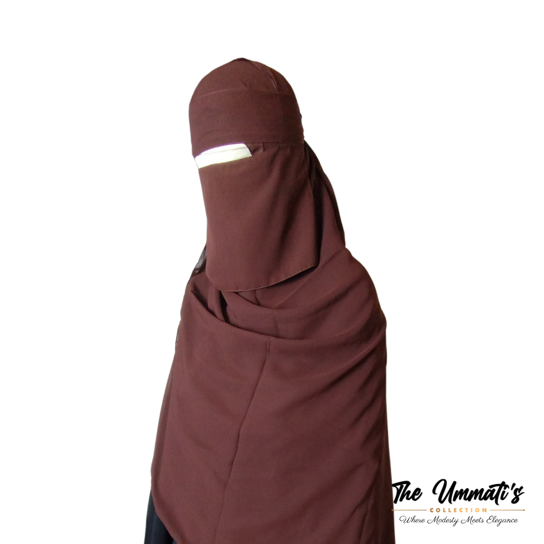 Short Single Layer Niqab (No Pinch) - Mohagny