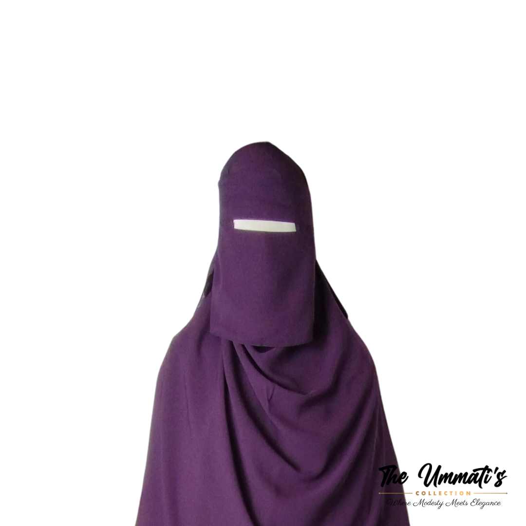 Short Single Layer Niqab (No Pinch)