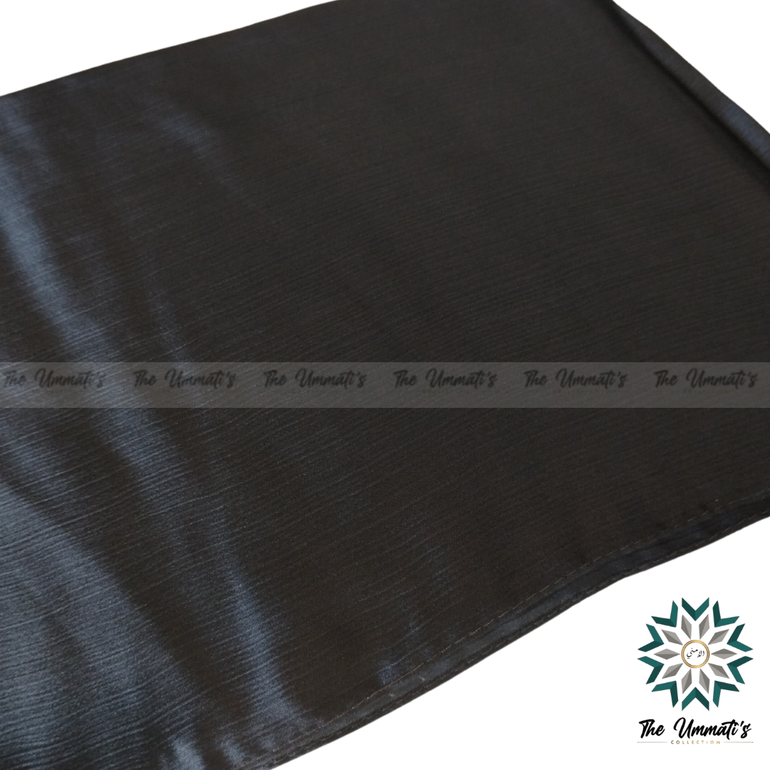 Textured Satin Hijab - Navy Blue