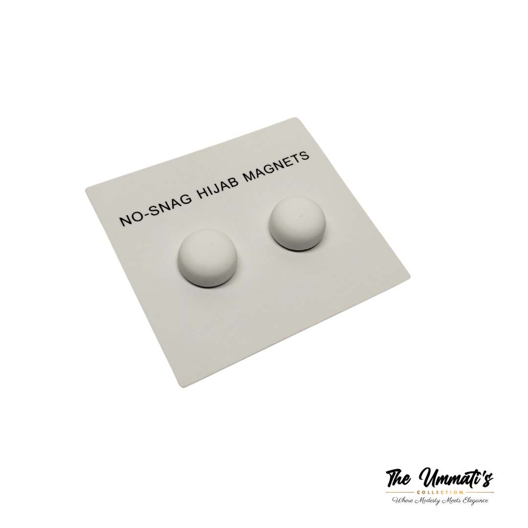 No-Snag Hijab Magnet - Matte White