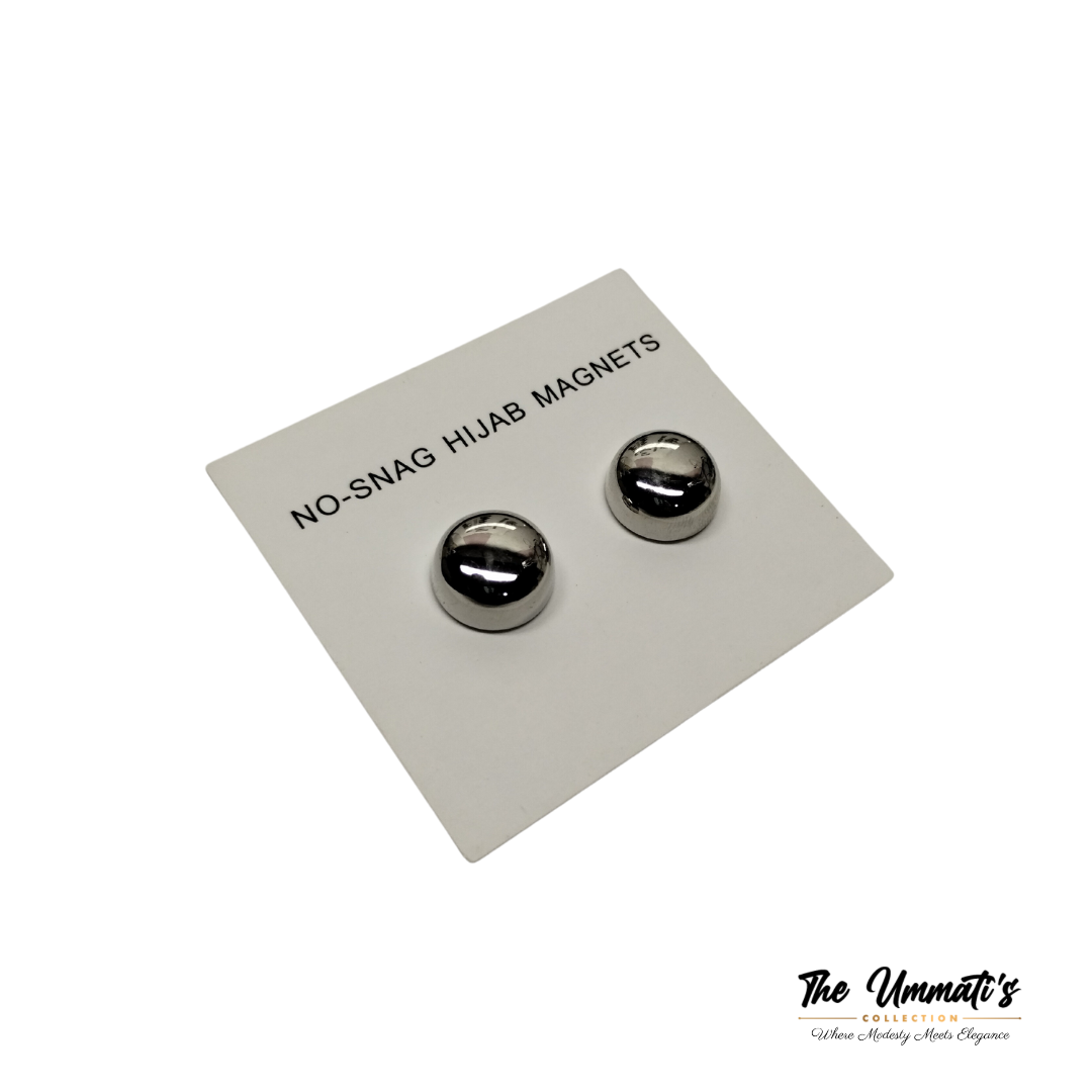 No-Snag Hijab Magnet - Metallic Silver
