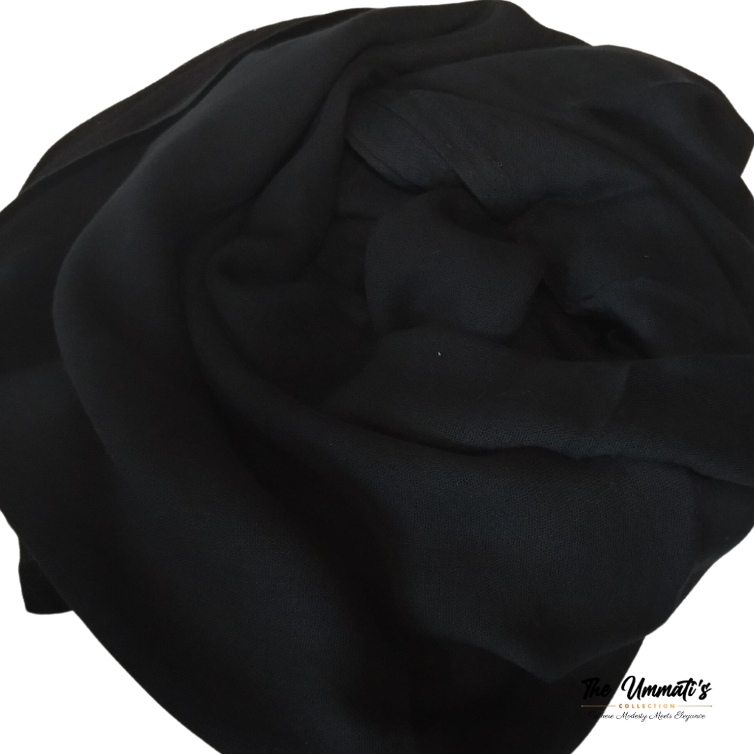Premium Modal Hijab - Black