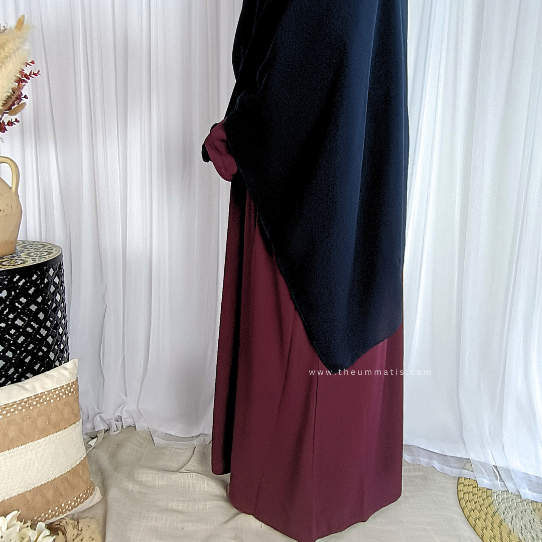 Abaya Aaliyah - (Deep Plum)