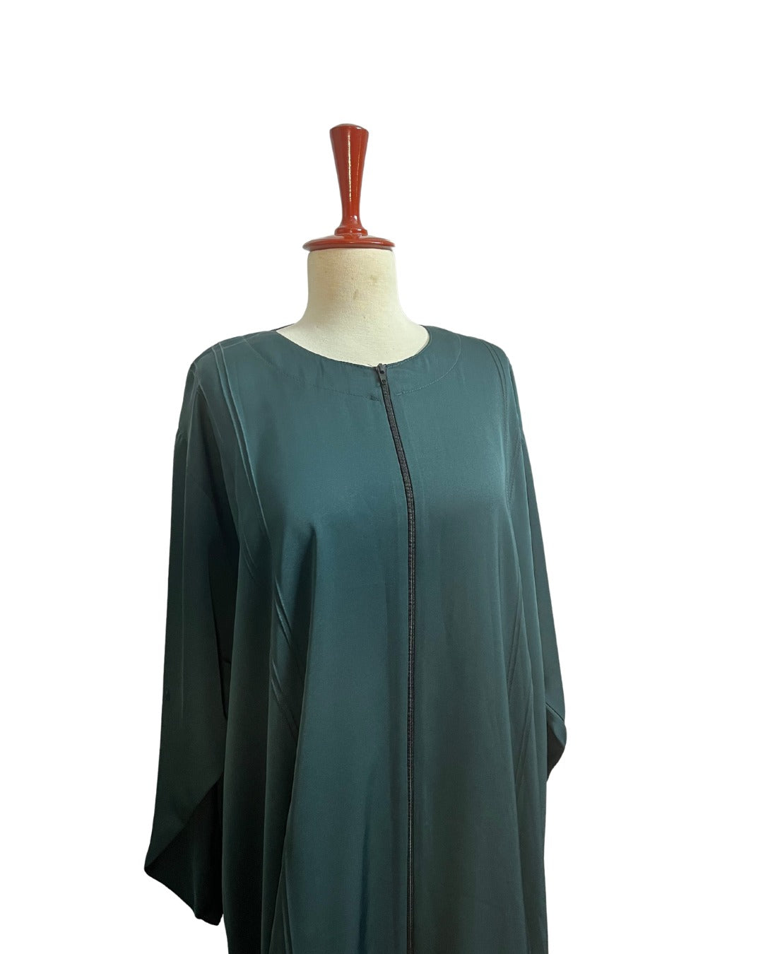 Basic Zipper Abaya Forest - Size 58