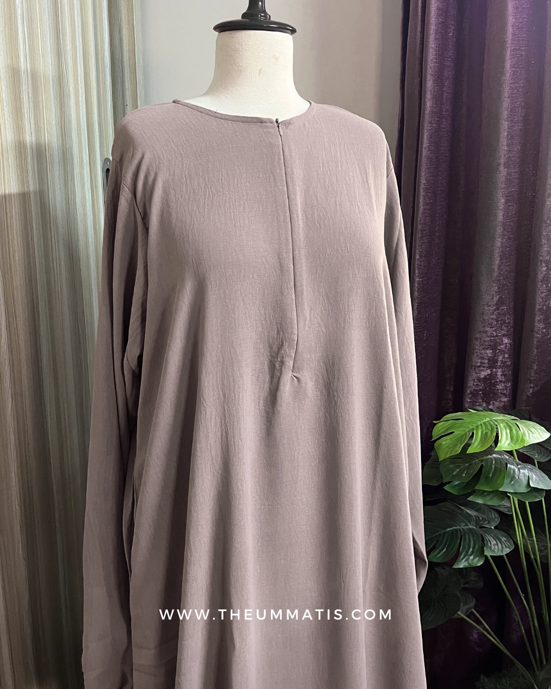 Abaya Haadia- (Mauve)