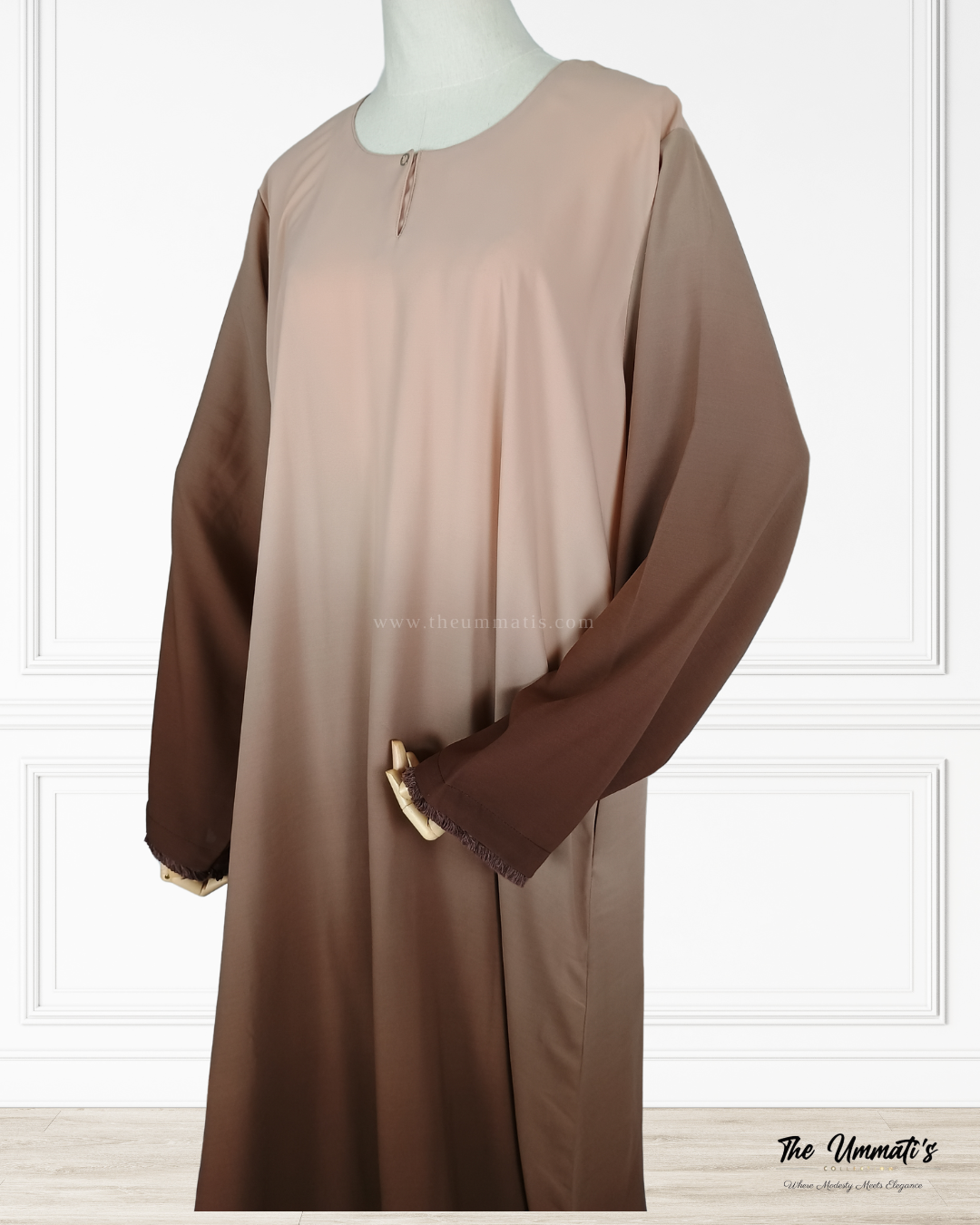 Ombre Abaya - (Cocoa Mist)