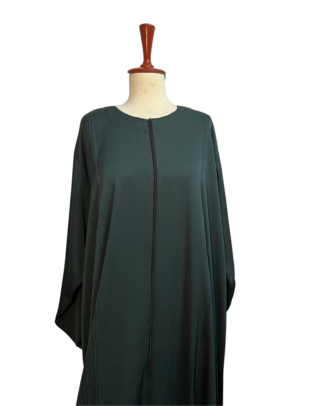 Basic Zipper Abaya Forest - Size 58