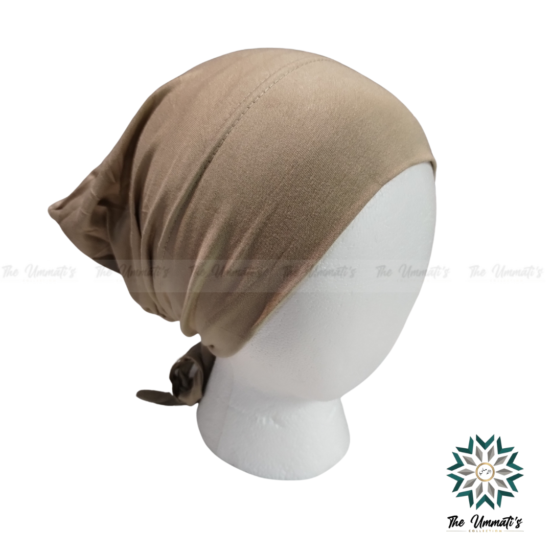 Tie Back Hijab Undercap - Beige