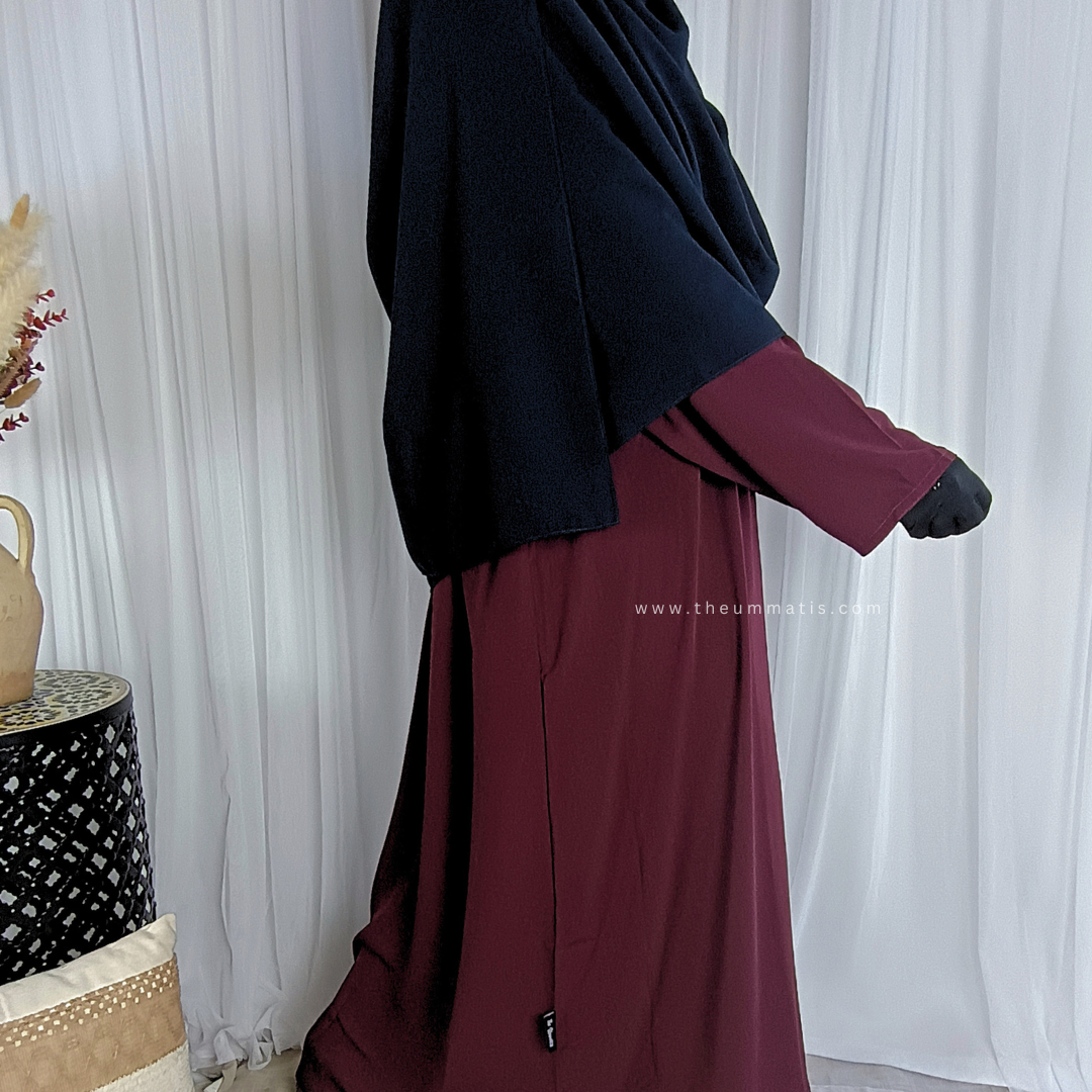 Abaya Aaliyah - (Deep Plum)