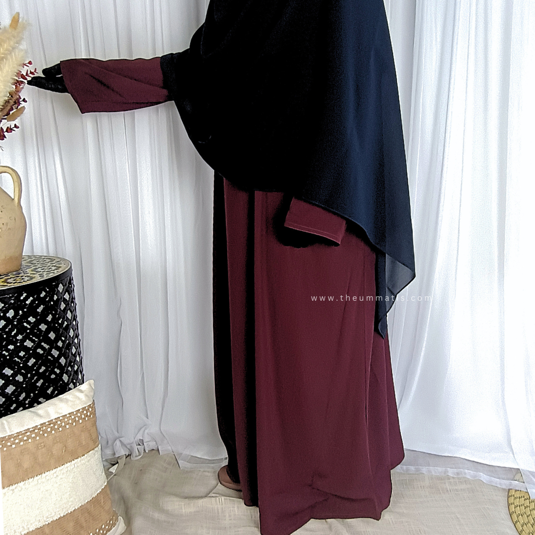 Abaya Aaliyah - (Deep Plum)