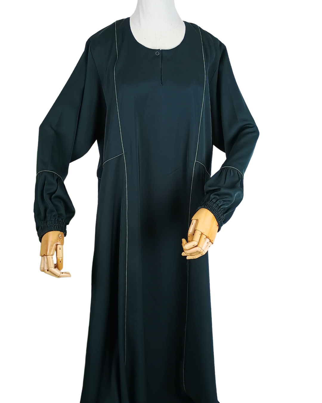 Piping Green Abaya - Size 54