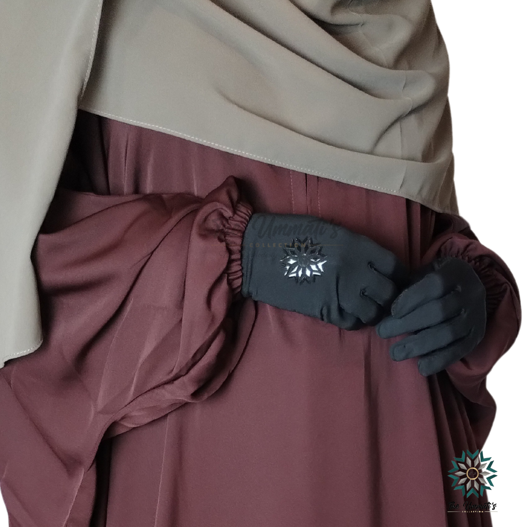 Bisht Abaya - Burgundy