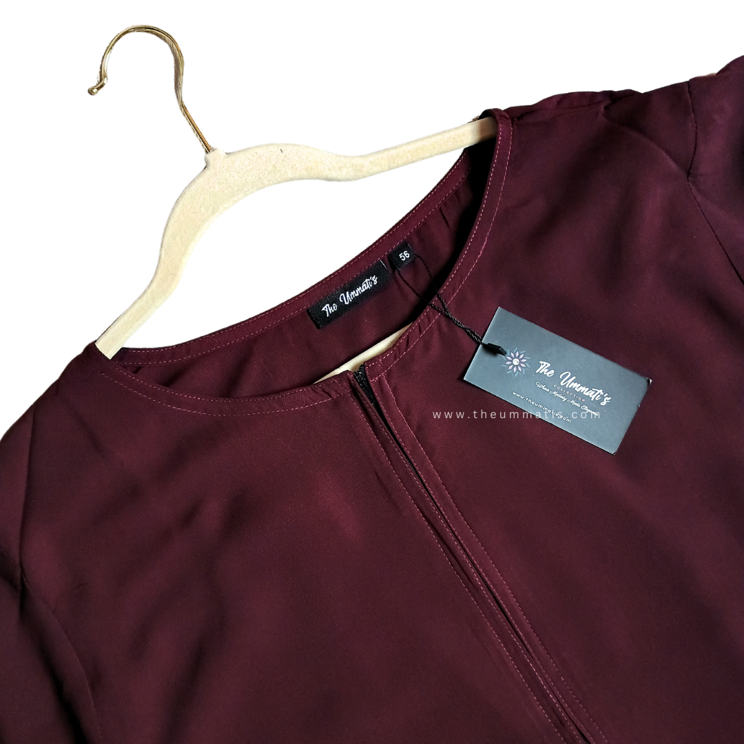 Abaya Aaliyah - (Deep Plum)