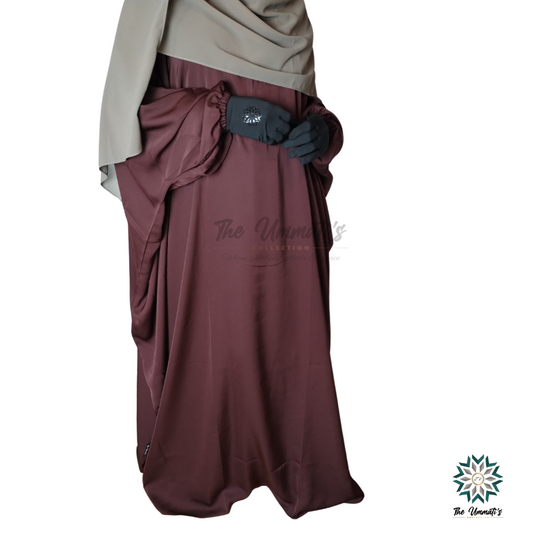 Bisht Abaya - Burgundy