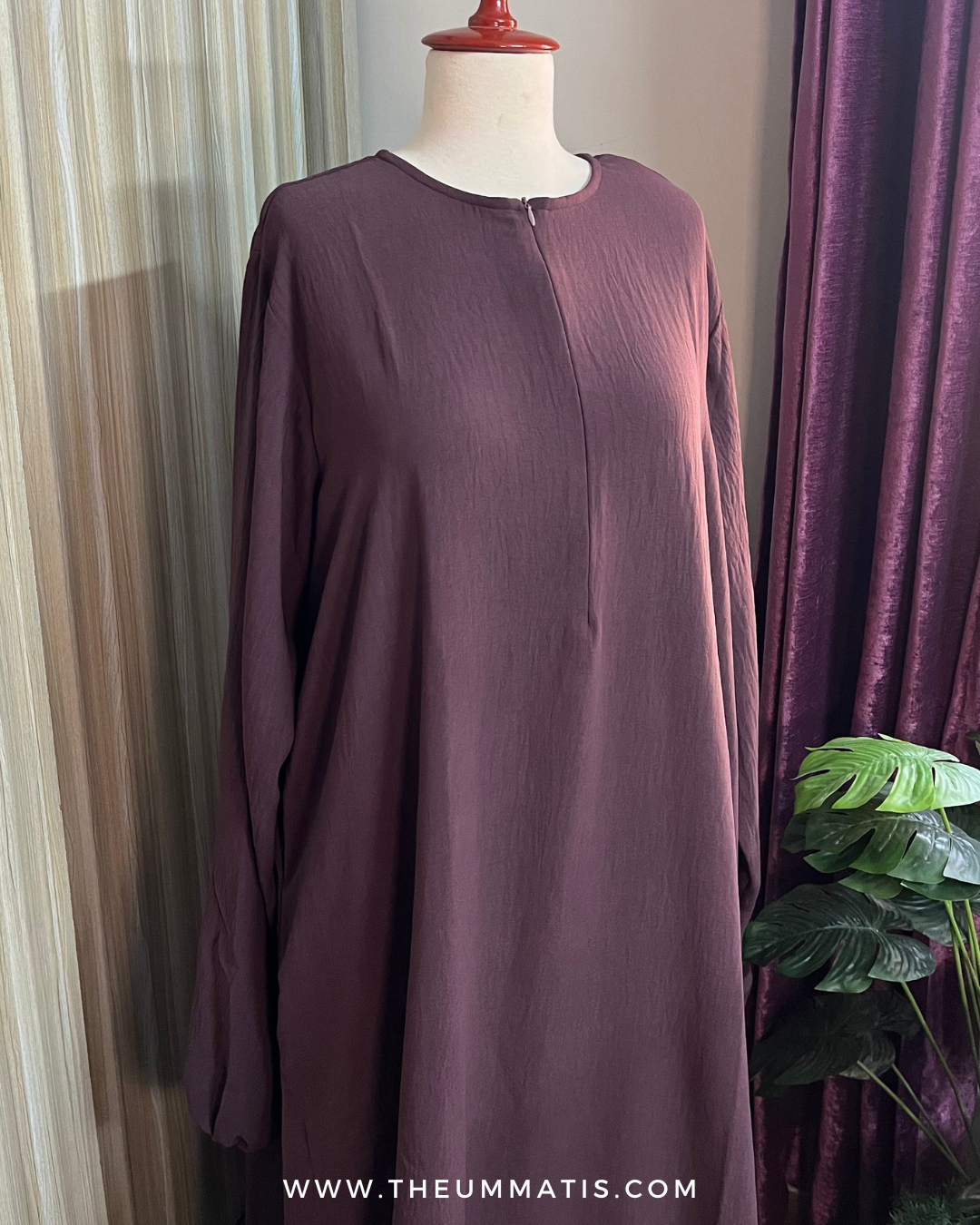 Abaya Haadia- (Dusty Rose)