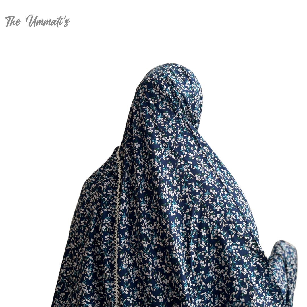 XL Prayer Hijab with Lace (Serene Petals)