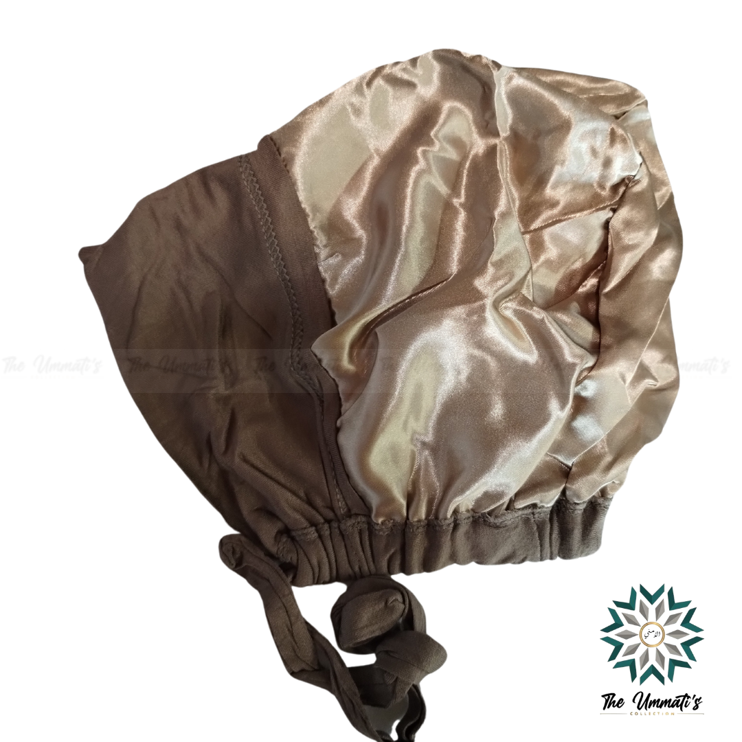 Satin Lined Hijab Undercap - Mocha