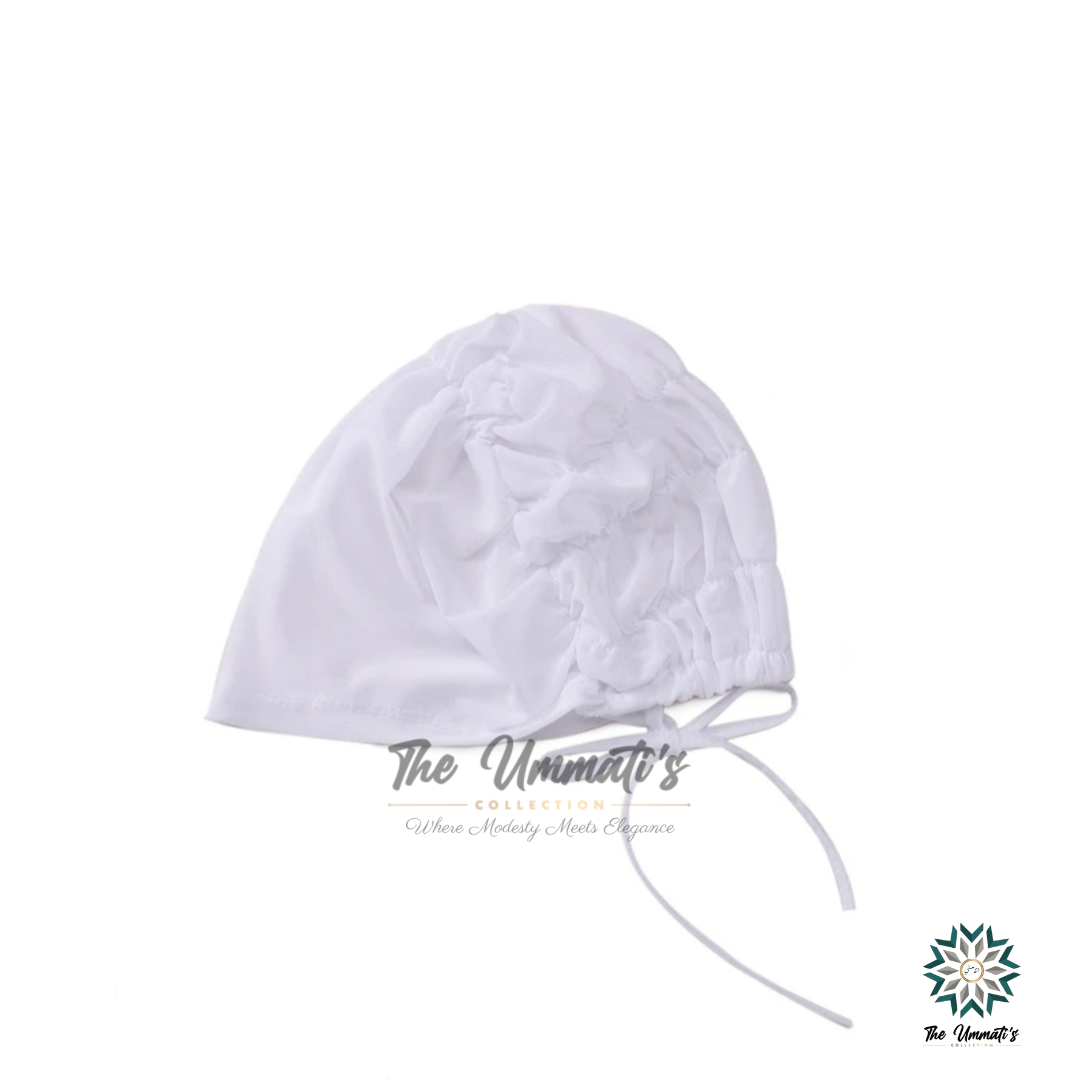 Mesh Tie back Hijab Undercap - White