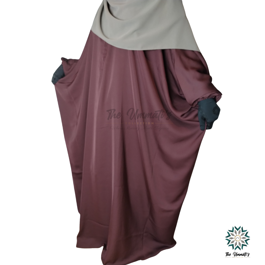 Bisht Abaya - Burgundy