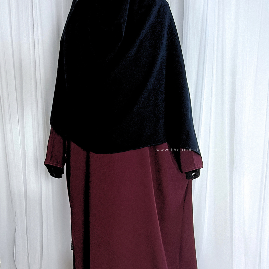 Abaya Aaliyah - (Deep Plum)