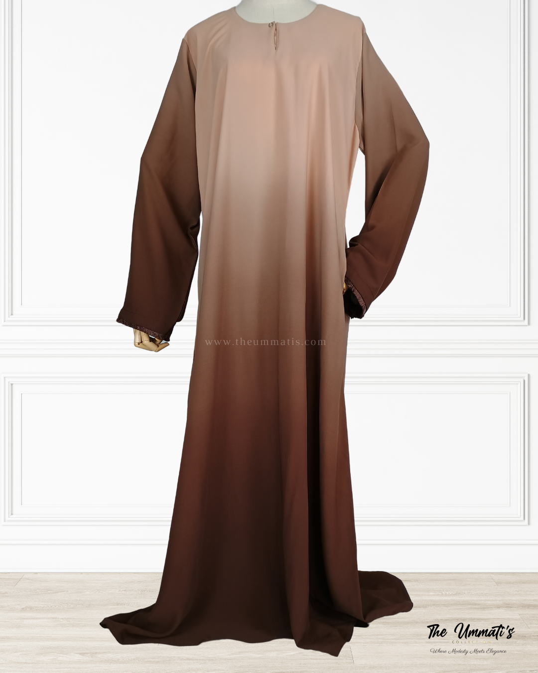 Ombre Abaya - (Cocoa Mist)