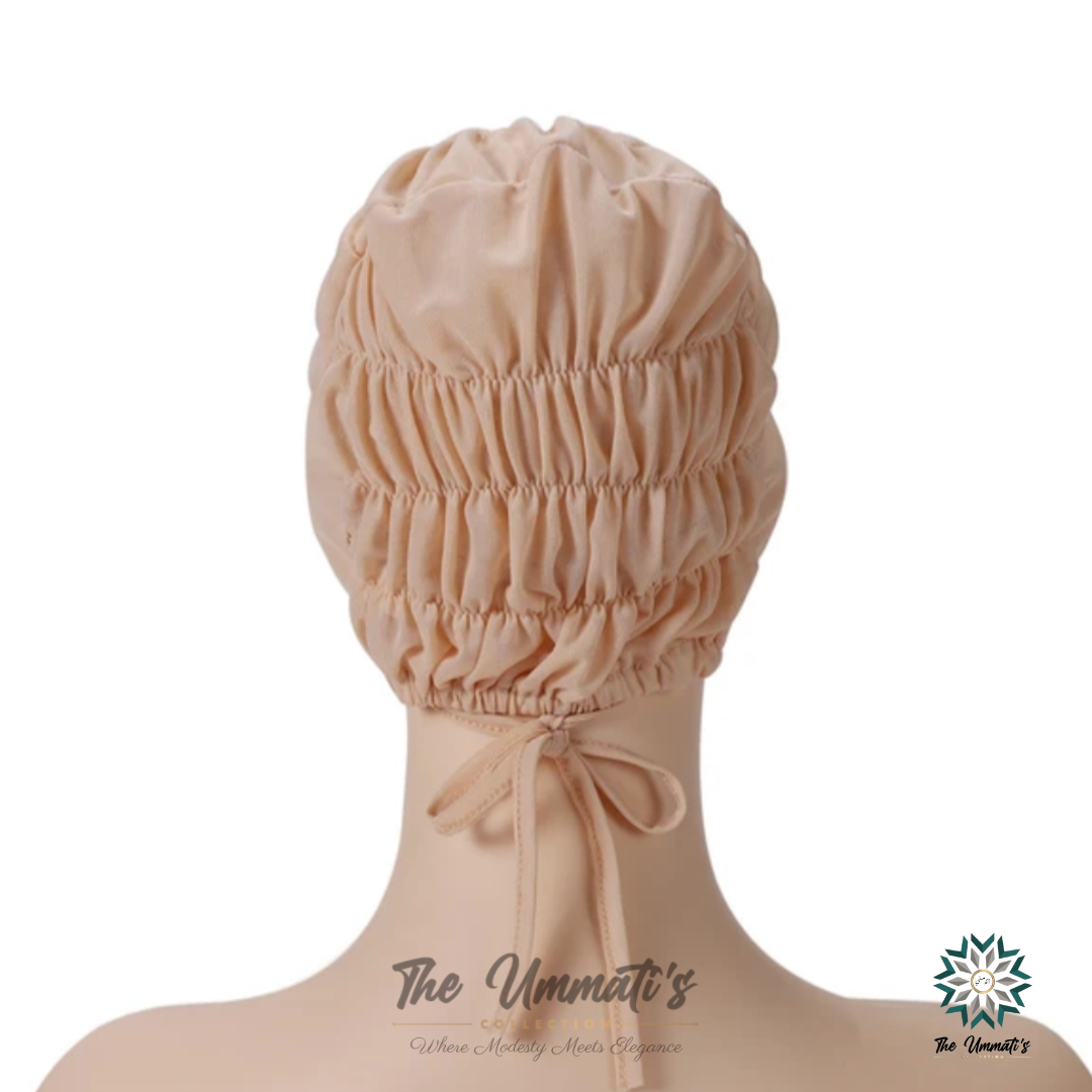 Mesh Tie back Hijab Undercap - Nude
