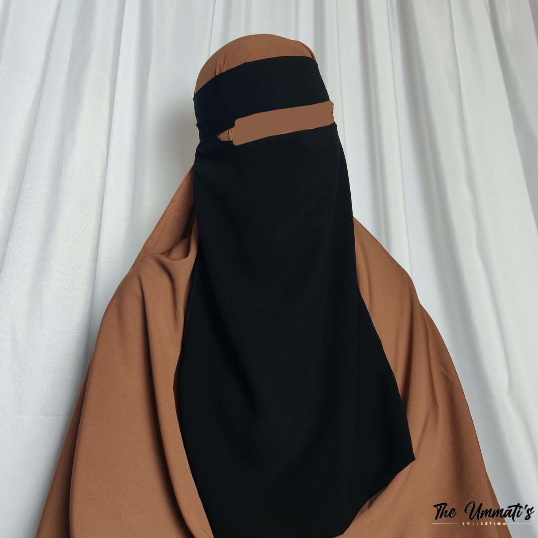 Single Layer Niqab | Black Full Niqab | theummatis