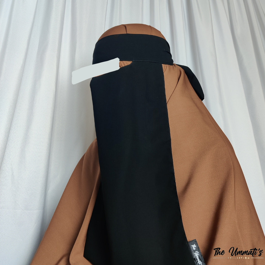 Single Layer Niqab | Black Full Niqab | theummatis