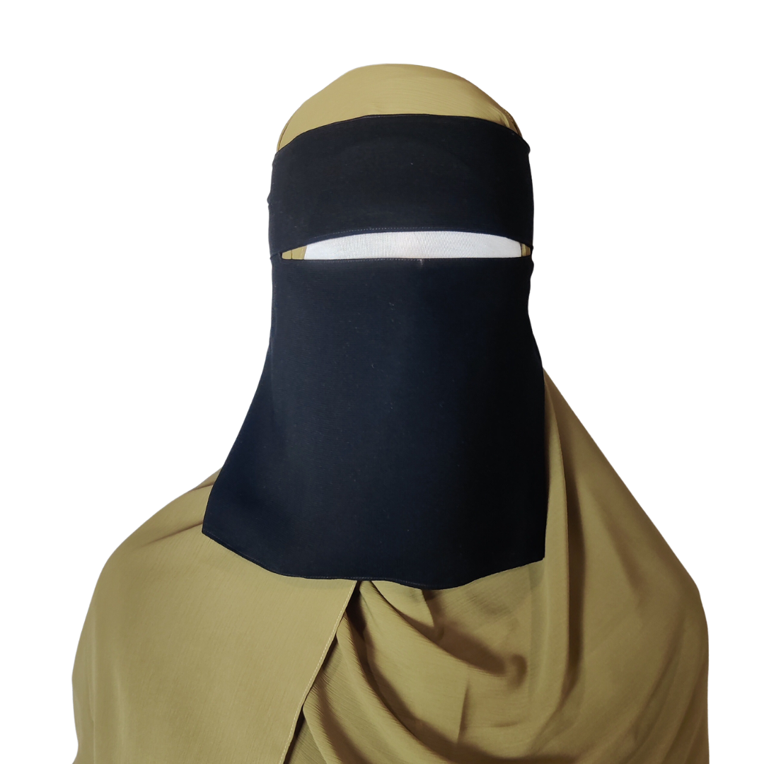 Short Single Layer Niqab (No Pinch)