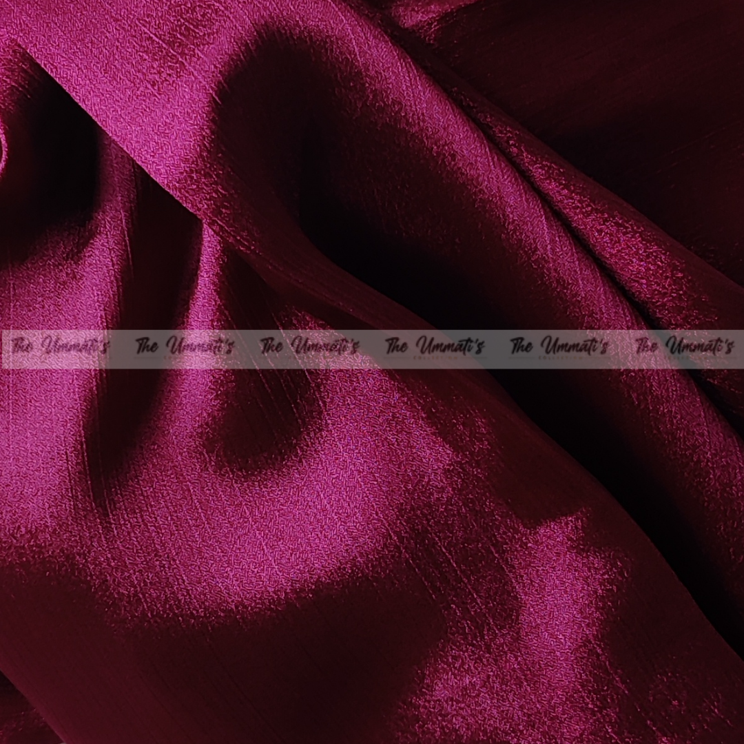 Crinkle Silk Hijab ( Fuschia)