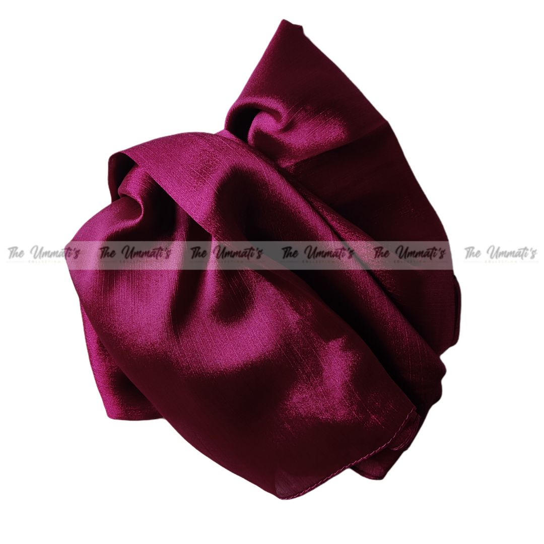 Crinkle Silk Hijab ( Fuschia)
