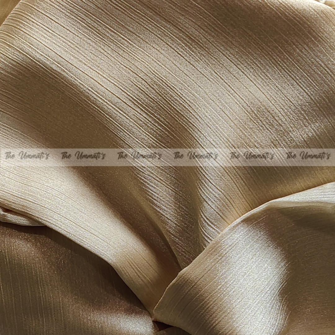 Crinkle Silk Hijab ( Sheen Gold )