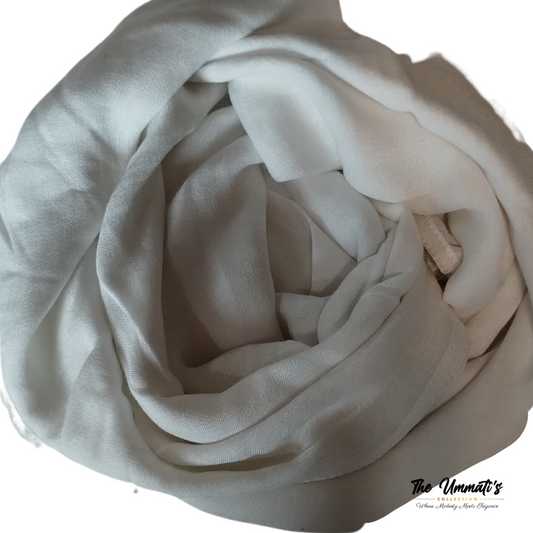 Premium Modal Hijab - White