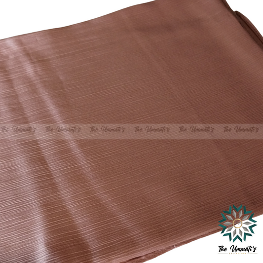 Textured Satin Hijab - Peachy Pink