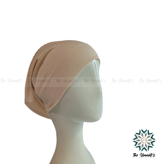 Ribbed Jersey Undercap - Cream