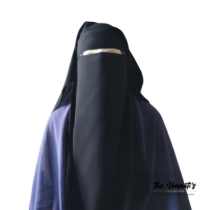 Two layer Niqab - Black