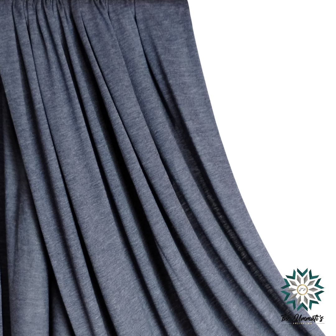 Premium Maxi Jersey Hijab - Denim Blue