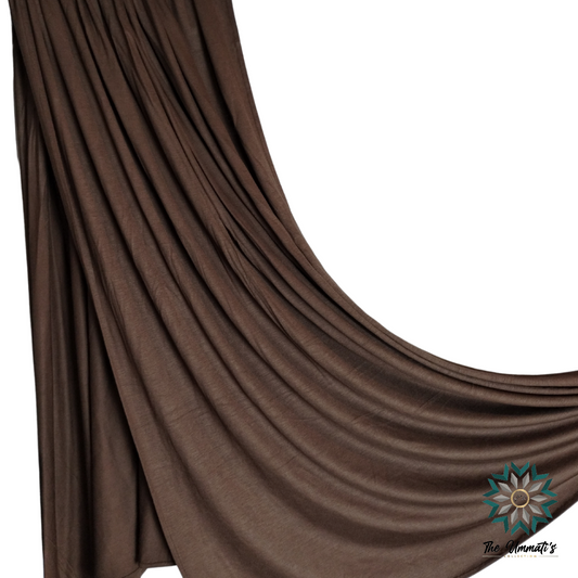 Premium Maxi Jersey Hijab - Dark Brown