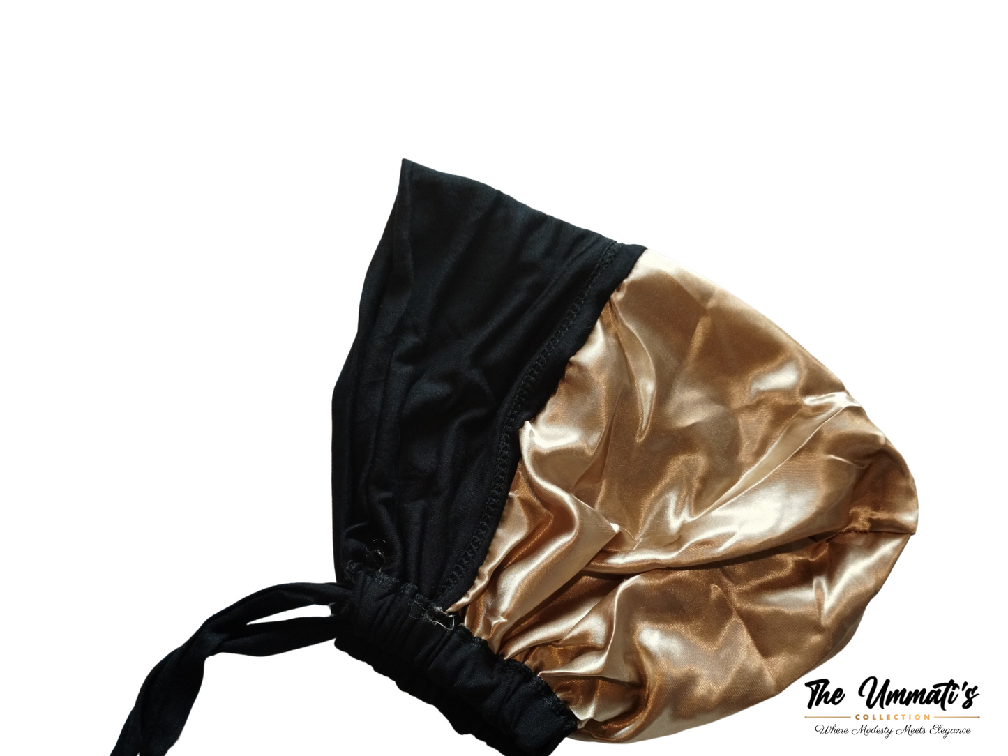 Satin Lined Hijab Undercap - Black