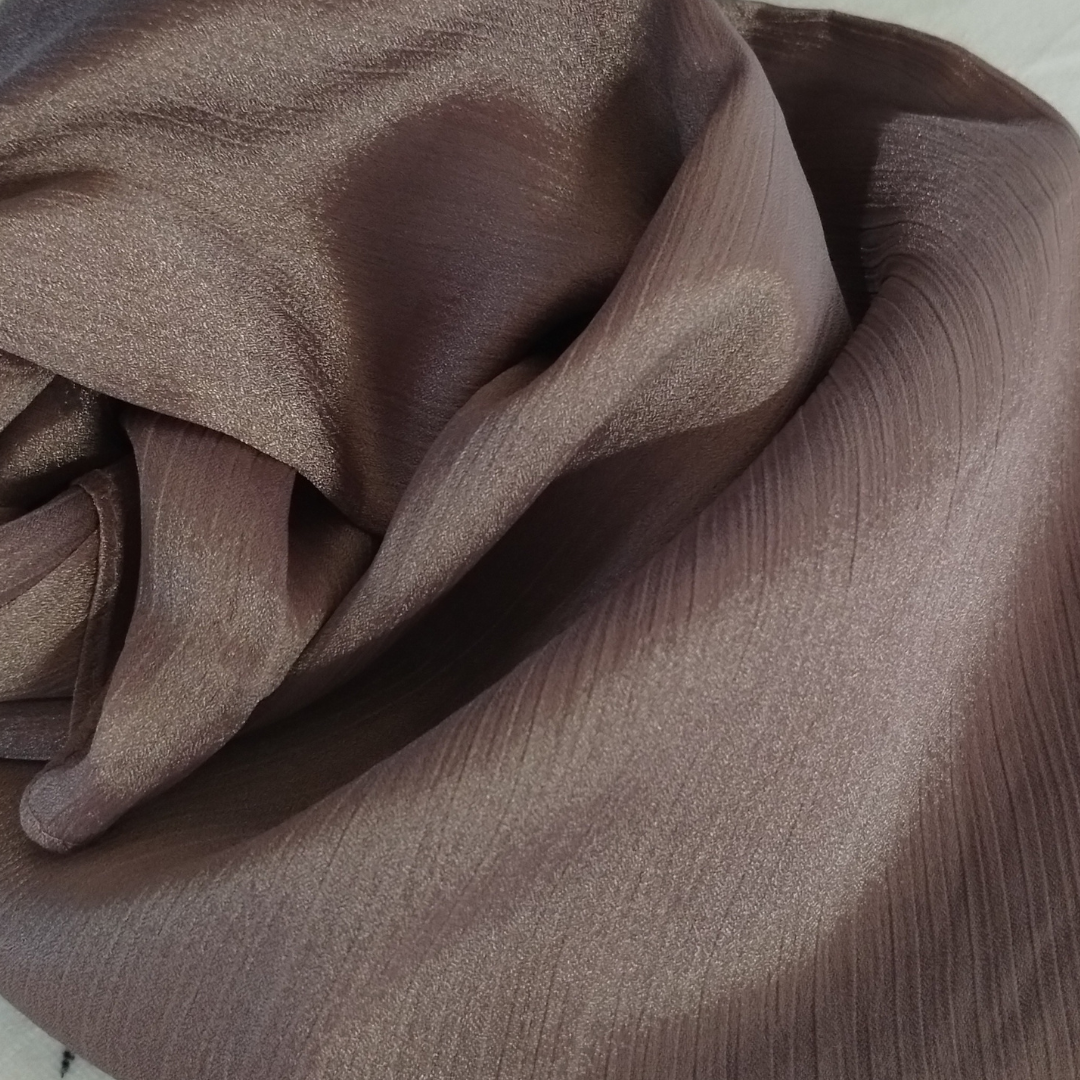 Crinkle Silk Hijab ( Dusty Rose)