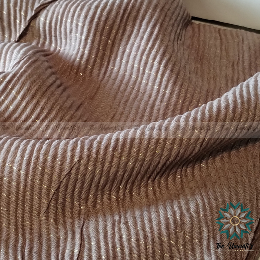Gold Pinstripe Hijab - Mauve