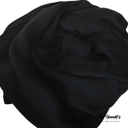 Premium Modal Hijab - Black