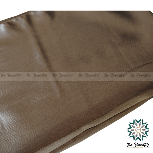 Textured Satin Hijab - Nude