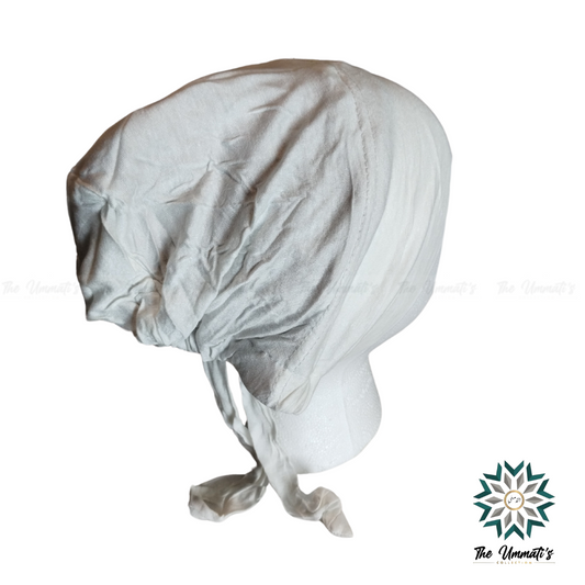 Satin Lined Hijab Undercap - White