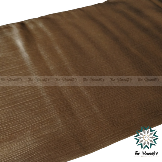 Textured Satin Hijab - Coffee