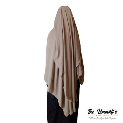 XL Two Layer Niqab - Beige