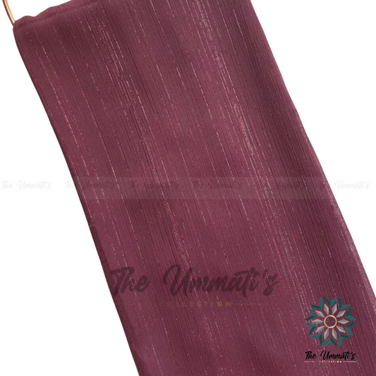 Shimmer Chiffon Hijab - Grape